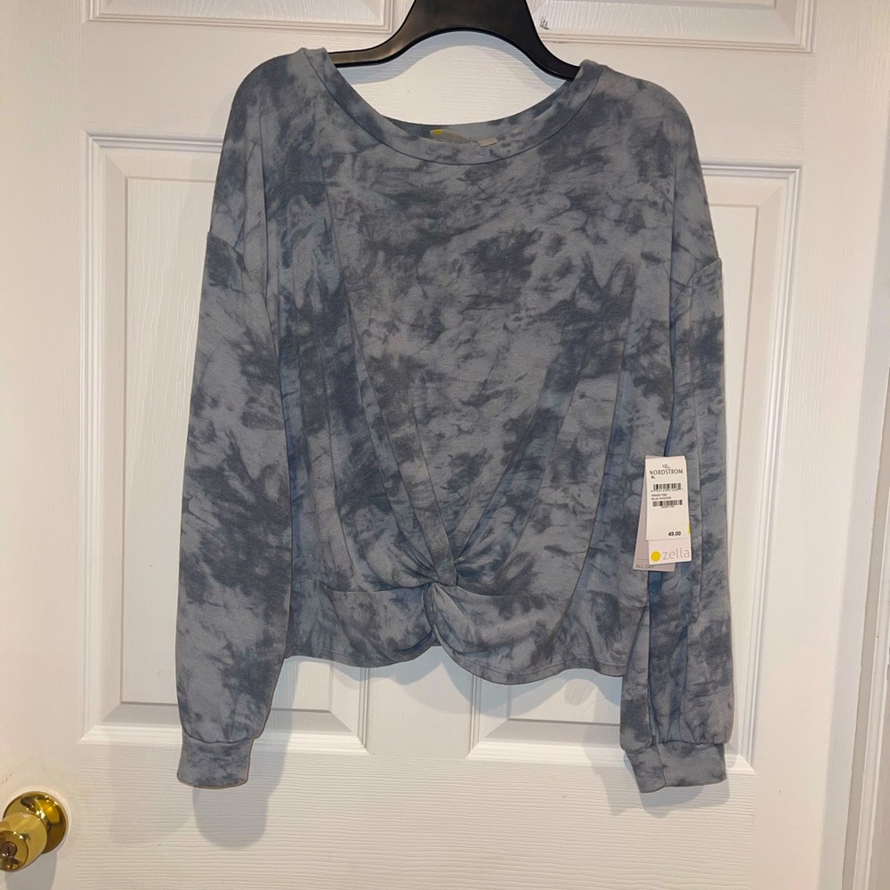 Zella Tye Dye workout Top Long Sleeve XL